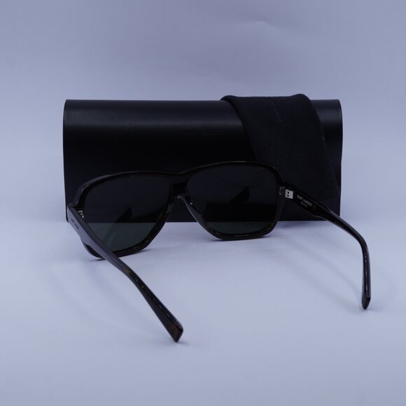 Saint Laurent SL609 CAROLYN 002 Aviator Sunglasses - Havana/Grey - Picture 12 of 12